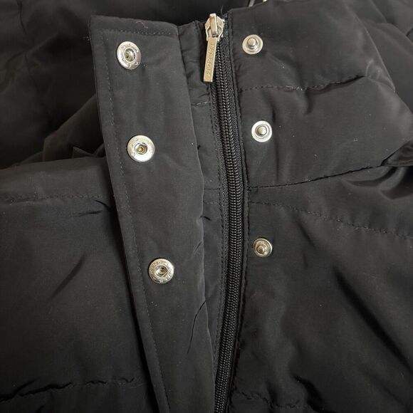 Talbots Women's Puffer Vest Duck Down Fill Large Black Pockets Full Zip No Hood - Picture 13 of 15